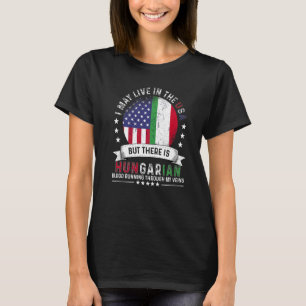 Amerikanisch-Ungarisches Zuhause in US Patriot Ame T-Shirt