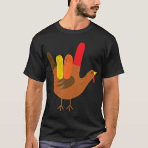 Amerikanisch, Zeichen, Sprache, Glück, Erntedank,  T-Shirt