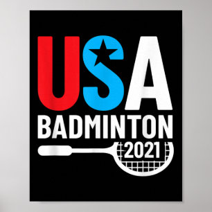 Amerikanische 2021 Usa Badminton Geschenke Für Uns Poster