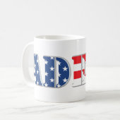 AMERIKANISCHE ADEPT KAFFEETASSE (Vorderseite Links)