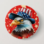 Amerikanische Adlerflagge Button (Vorderseite)