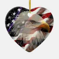 Amerikanische Adlerflagge Herzverzierung