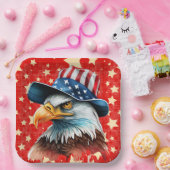 Amerikanische Adlerflagge Pappteller (Party)