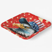 Amerikanische Adlerflagge Pappteller (Gewinkelt)