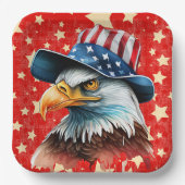 Amerikanische Adlerflagge Pappteller (Vorderseite)