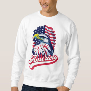 Amerikanische Adlerflagge Sweatshirt