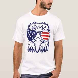 Amerikanische Adlerflagge - Unabhängigkeitstag  T-Shirt