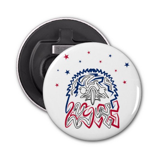 Amerikanische Adlerstars zum Unabhängigkeitstag Flaschenöffner (Vorderseite)