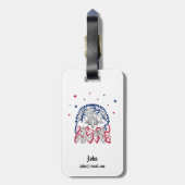 Amerikanische Adlerstars zum Unabhängigkeitstag Gepäckanhänger (Rückseite vertikal)