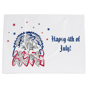 Amerikanische Adlerstars zum Unabhängigkeitstag Große Geschenktüte