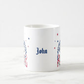 Amerikanische Adlerstars zum Unabhängigkeitstag Kaffeetasse (Mittel)