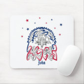 Amerikanische Adlerstars zum Unabhängigkeitstag Mousepad (Mit Mouse)