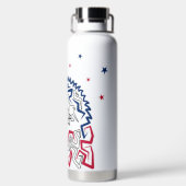 Amerikanische Adlerstars zum Unabhängigkeitstag Trinkflasche (Rückseite)