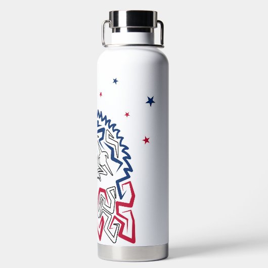 Amerikanische Adlerstars zum Unabhängigkeitstag Trinkflasche (Rückseite)