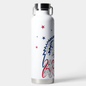 Amerikanische Adlerstars zum Unabhängigkeitstag Trinkflasche (Vorderseite)