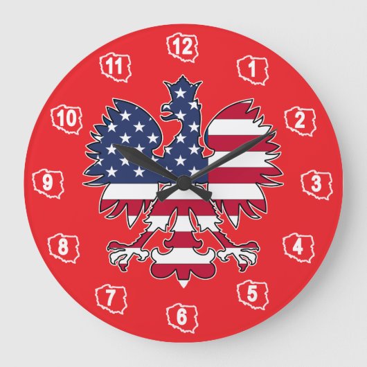 Amerikanische Adleruhr Große Wanduhr (Vorderseite)