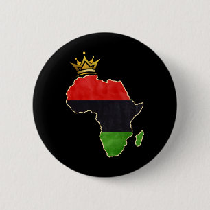 Amerikanische Afrikanische Königin Panafrikanische Button