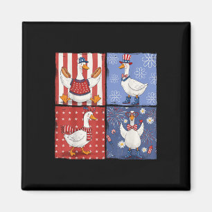 Amerikanische Alberne Gans 4. Juli Gänse Girly Usa Magnet