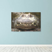 Amerikanische Alligatorin Leinwanddruck (Insitu (Holzboden))