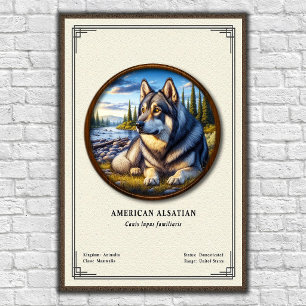 Amerikanische Alsaß-Zoologie-Serie Poster