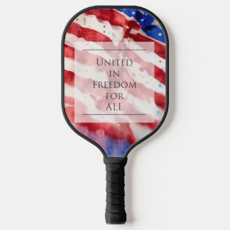 Amerikanische Aquarell, Freiheit der amerikanische Pickleball Schläger