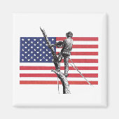 Amerikanische Arborist Tree Chirurg Chainsaw Magnet (Vorne)