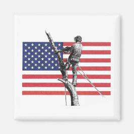 Amerikanische Arborist Tree Chirurg Chainsaw Magnet