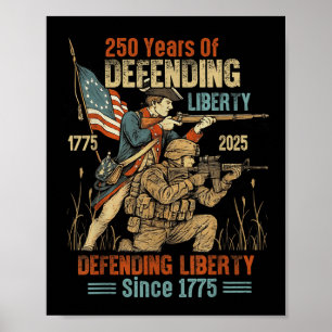 Amerikanische Armee 250. Jubiläum Verteidigung der Poster
