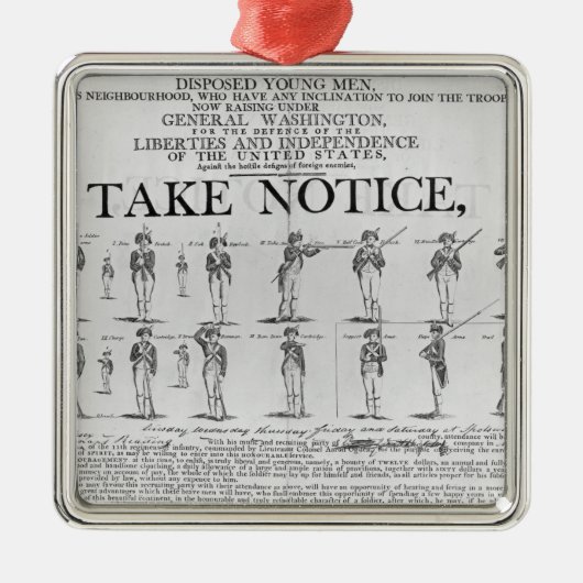 AMERIKANISCHE Armee, die verschiedene Positionen Silbernes Ornament (Vorne)