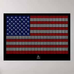 Amerikanische Atheist USA-Flagge Poster