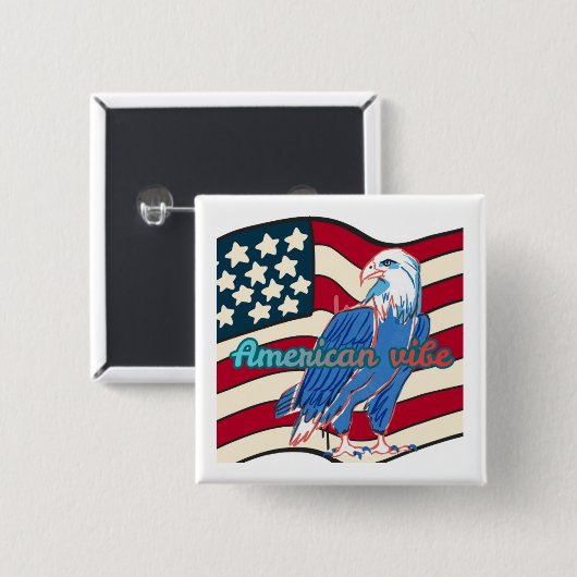 Amerikanische Atmosphäre Button (Vorne & Hinten)