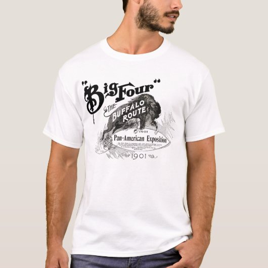 Amerikanische Ausstellung 1901 NY großer vier T-Shirt (Vorderseite)