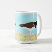 Amerikanische Austernfischer am Strand Kaffeetasse (VorderseiteRechts)