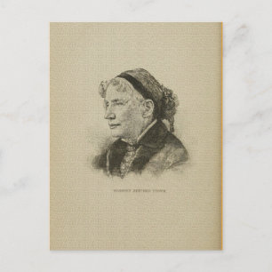 Amerikanische Autorin Harriet Beecher Stowe zeichn Postkarte