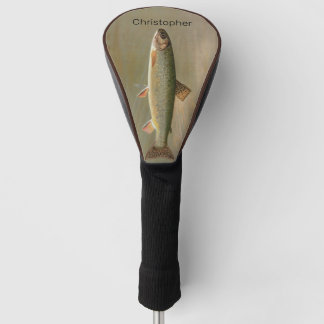 Amerikanische Bachforelle Fische Vintage Fischerei Golf Headcover