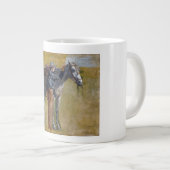 Amerikanische Badlands: Alter Westjunge mit Pferd Jumbo-Tasse (Vorderseite Rechts)