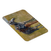 Amerikanische Badlands: Alter Westjunge mit Pferd Magnet (Rechte Seite)