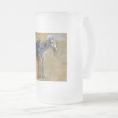 Amerikanische Badlands: Alter Westjunge mit Pferd Mattglas Bierglas (VorderseiteRechts)