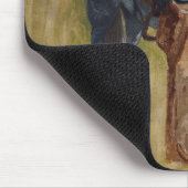 Amerikanische Badlands: Alter Westjunge mit Pferd Mousepad (Ecke)