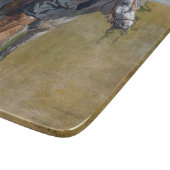 Amerikanische Badlands: Alter Westjunge mit Pferd Schneidebrett (Ecke)