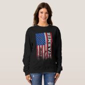 Amerikanische Bauer US-Flagge Vertikal Sweatshirt (Vorne ganz)
