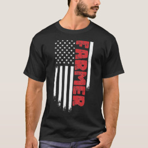 Amerikanische Bauer USA Flag Landwirtschaft T-Shirt