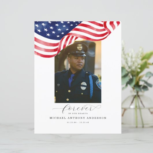 Amerikanische Beerdigung für immer in unserem Herz (Stehend Vorderseite)