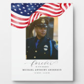 Amerikanische Beerdigung für immer in unserem Herz Fotoplatte (Vorderseite)