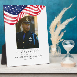 Amerikanische Beerdigung für immer in unserem Herz Fotoplatte