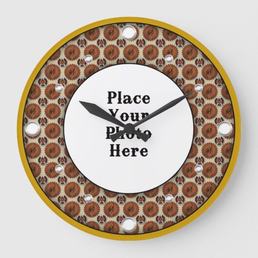 Amerikanische Bilderrahmen-Uhr für Ihr Foto Große Wanduhr (Vorderseite)