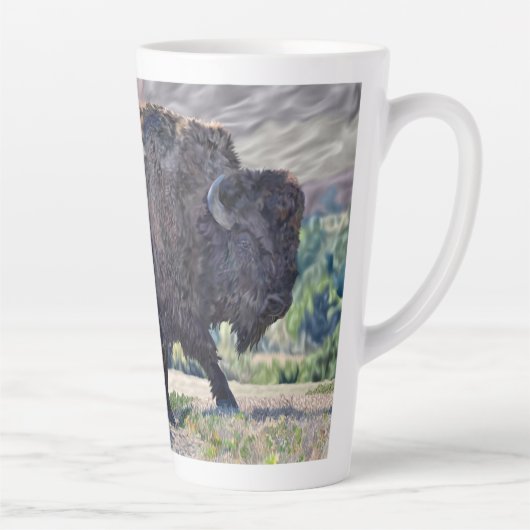 Amerikanische Bison Grasland Westliche Tierwelt Milchtasse (Rechts)