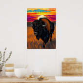 Amerikanische Bison-Kunst Poster (Küche)