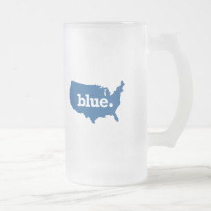 Amerikanische Blaue Staaten Mattglas Bierglas