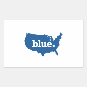 Amerikanische Blaue Staaten Rechteckiger Aufkleber